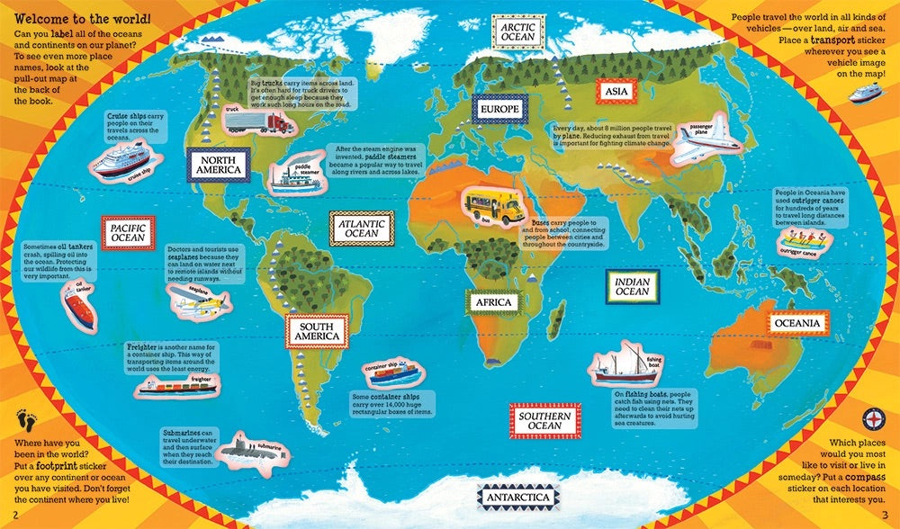 World Atlas Sticker Book