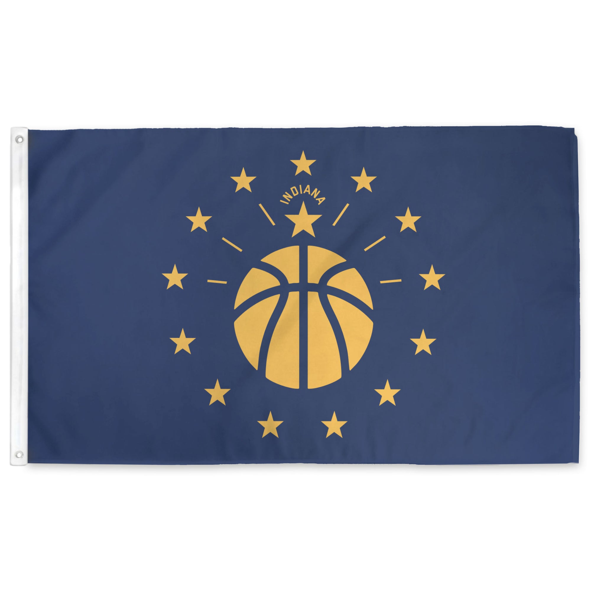 Blue & Gold Indiana Basketball Flag