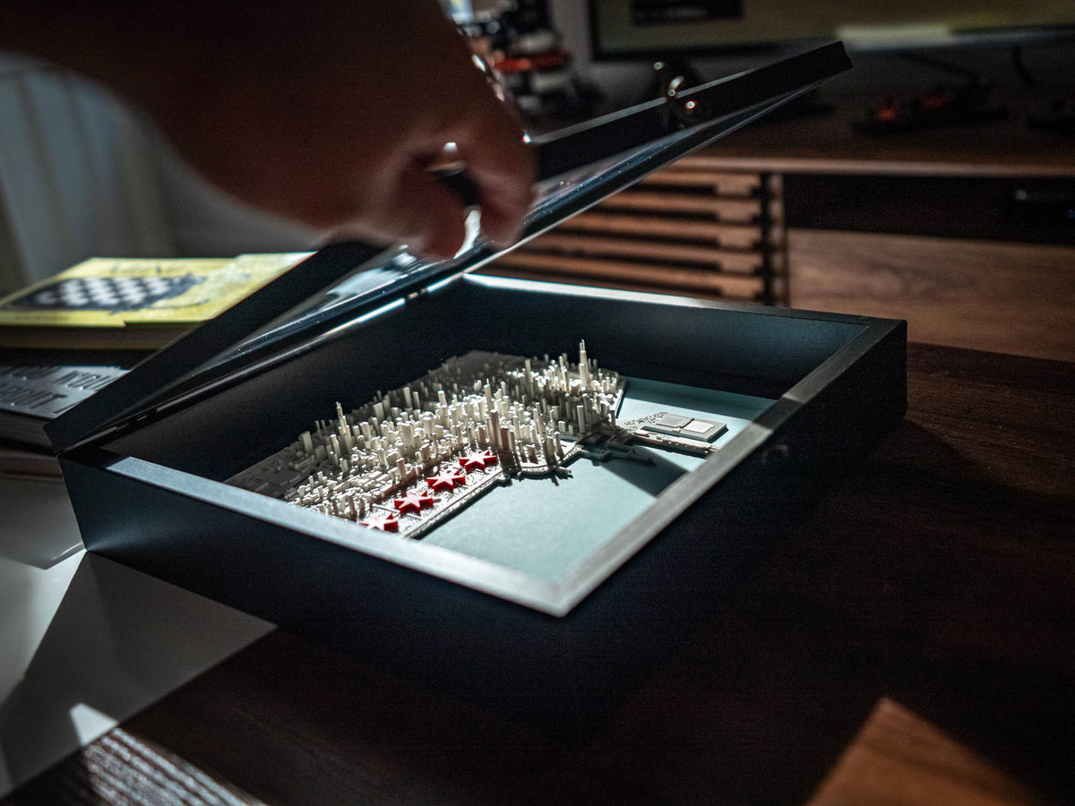 Chicago 3D City Map Framed Shadowbox