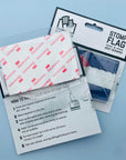Colorado Flag Snowboard Stomp Pad by Flags For Good and its packaging showing the instructions on how to apply the stomp pad