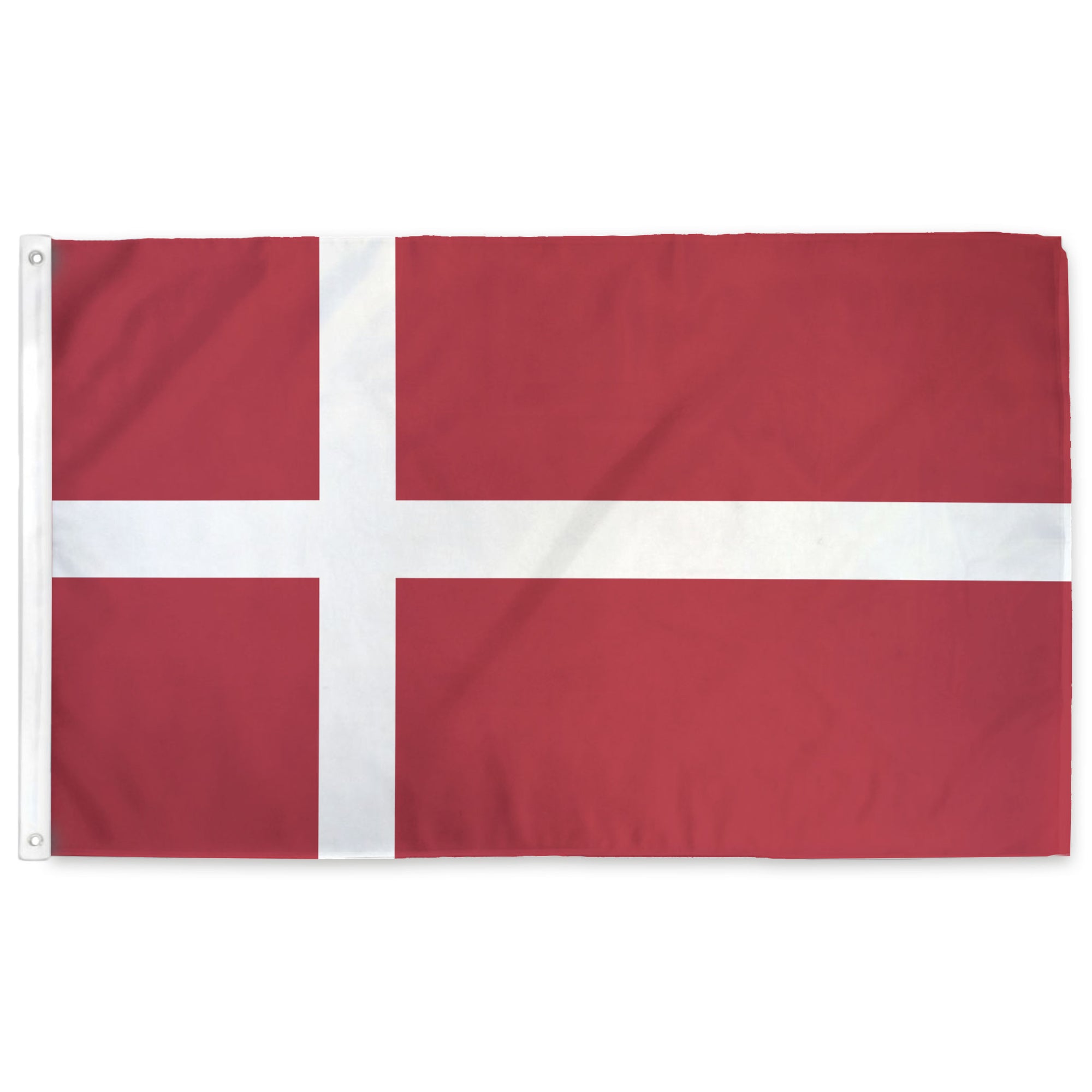 Danish flag with a red background and white scandinavian cross