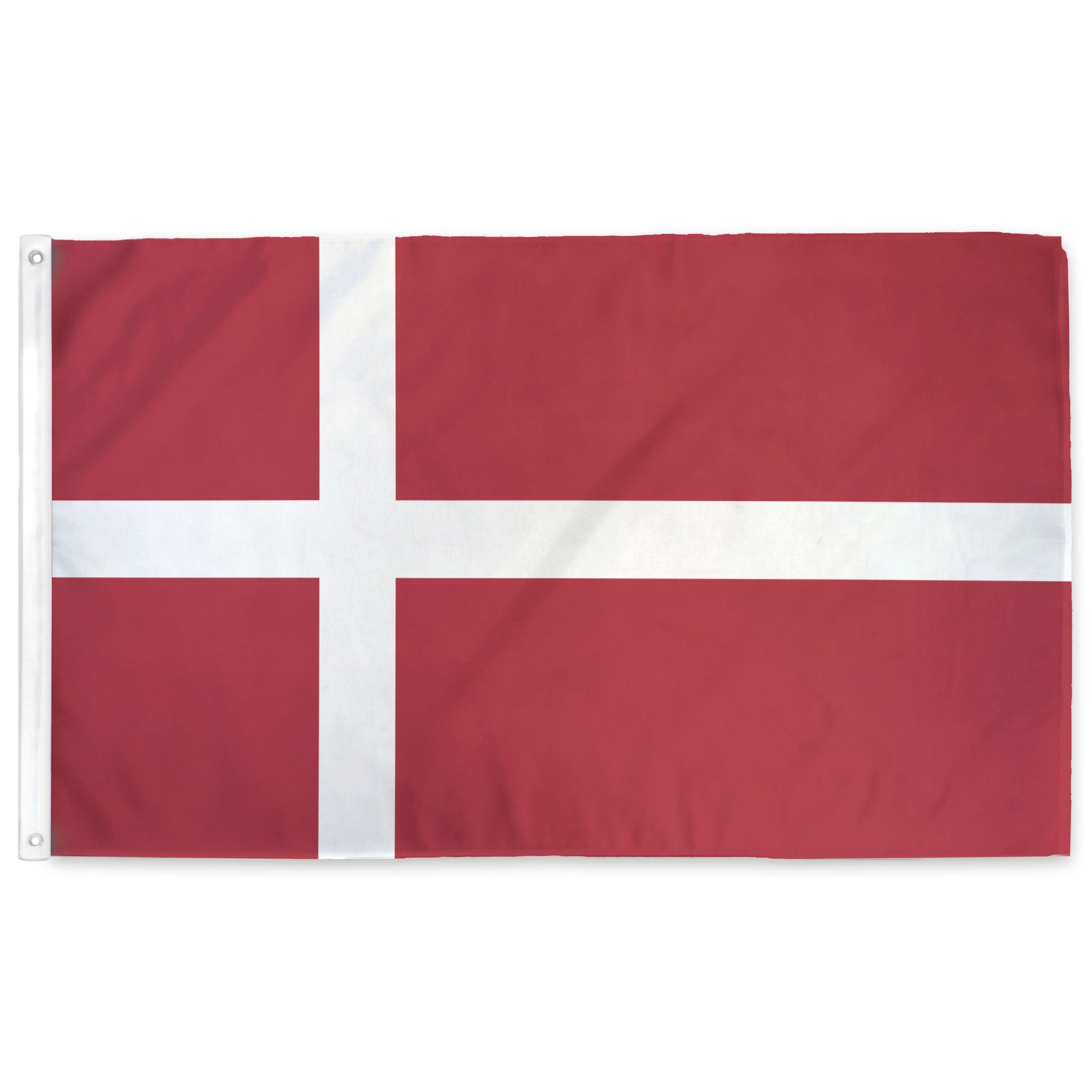 Danish flag with a red background and white scandinavian cross