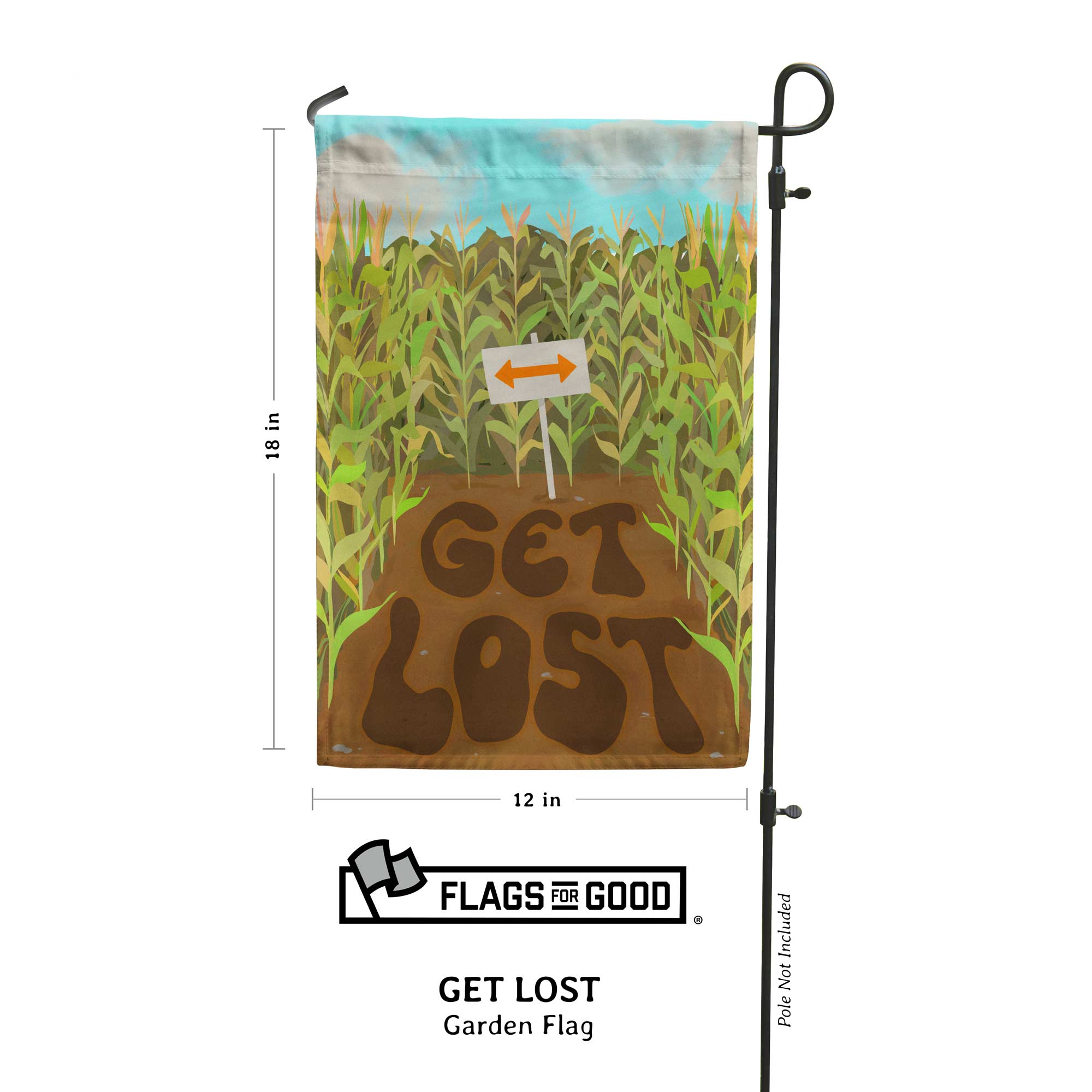 PREORDER Get Lost Corn Maze Garden Flag