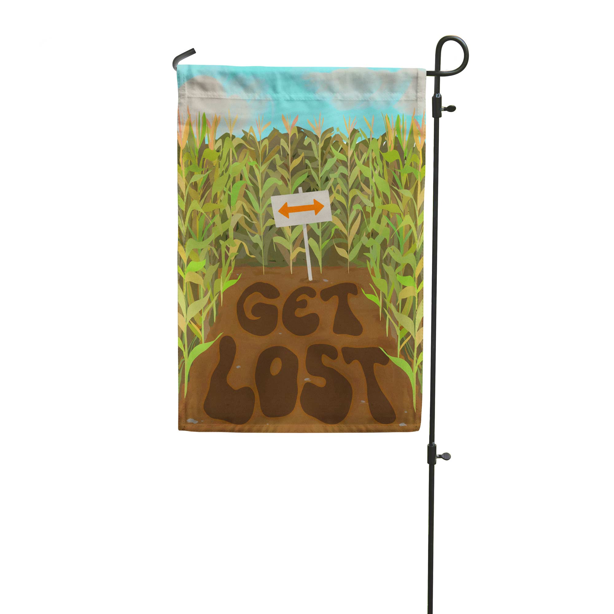 PREORDER Get Lost Corn Maze Garden Flag