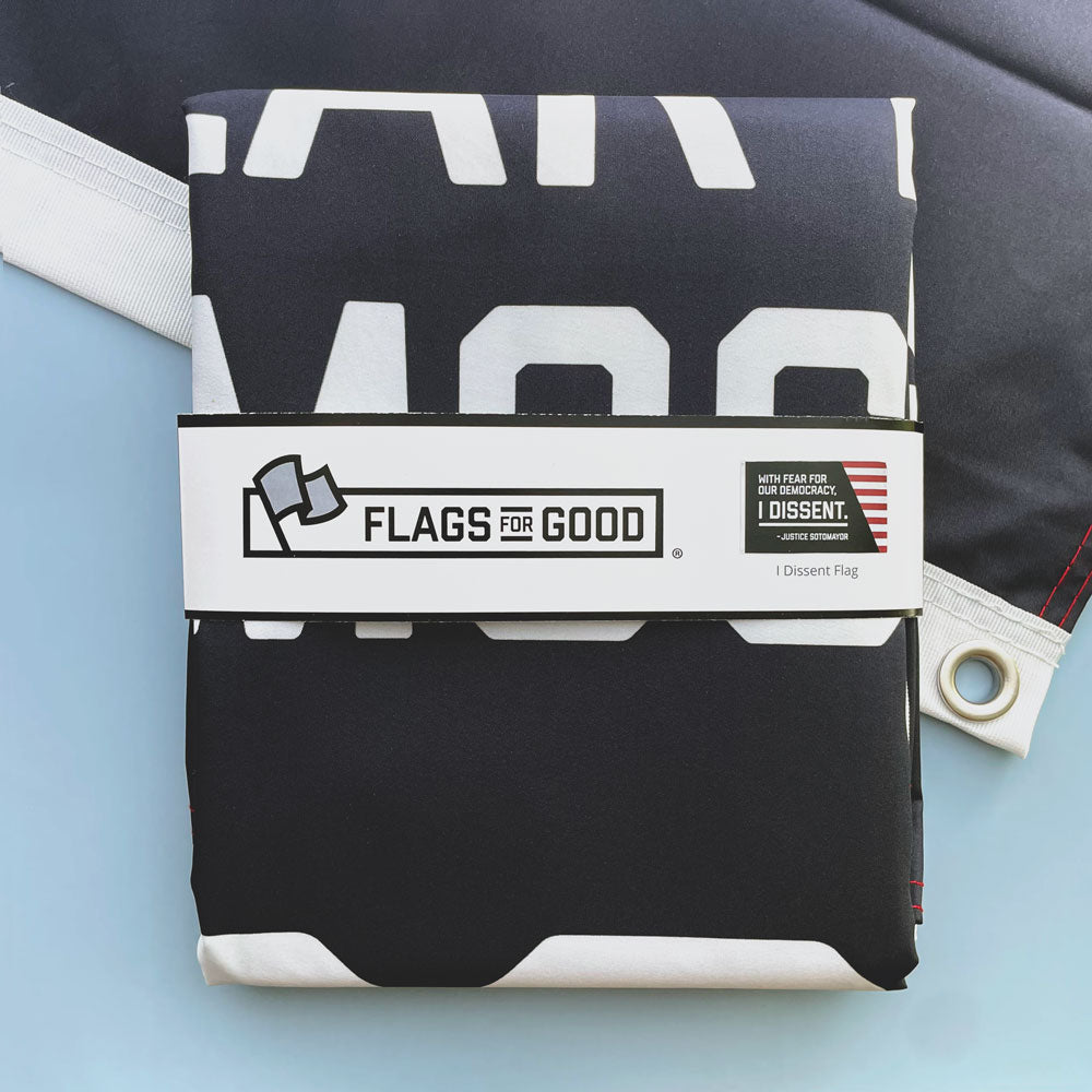 I Dissent Sonia Sotomayor flag folded double-sided flag