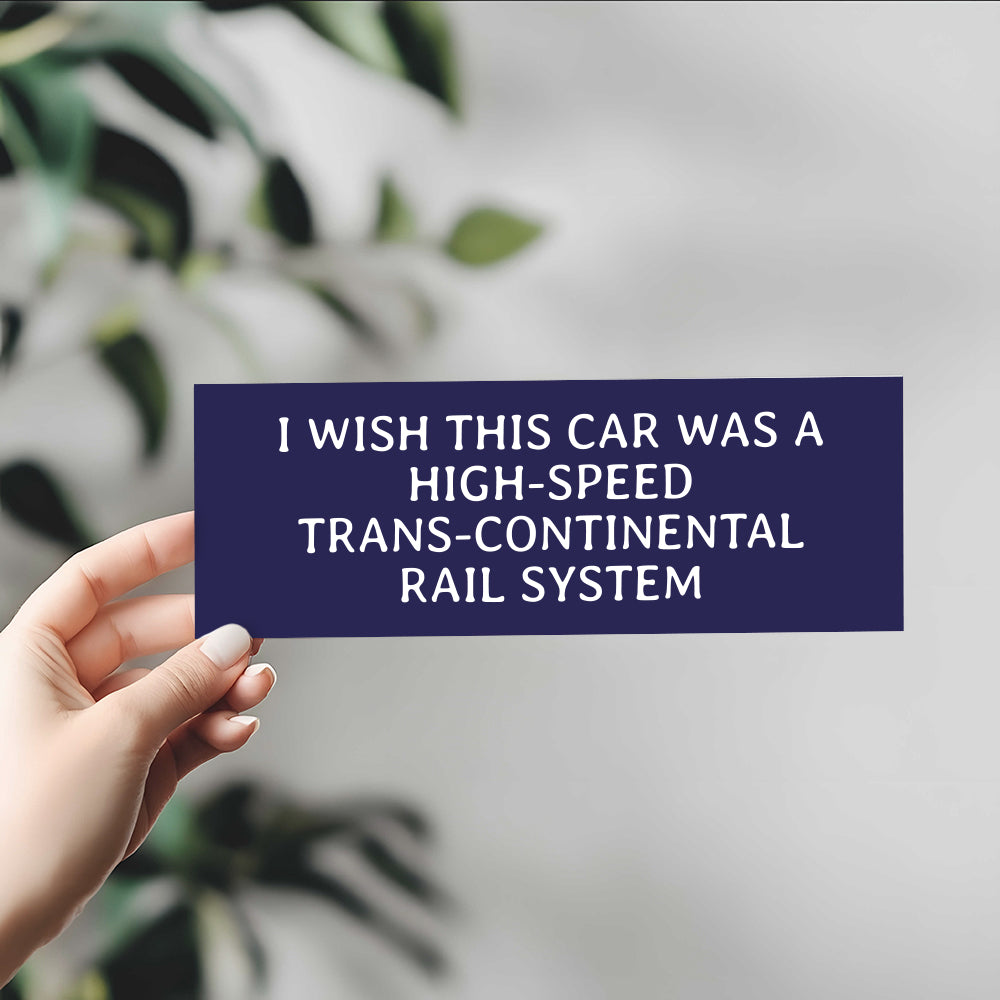 Transit Humor Bumper Sticker | High Speed Rail Love Sticker | Flags For Good