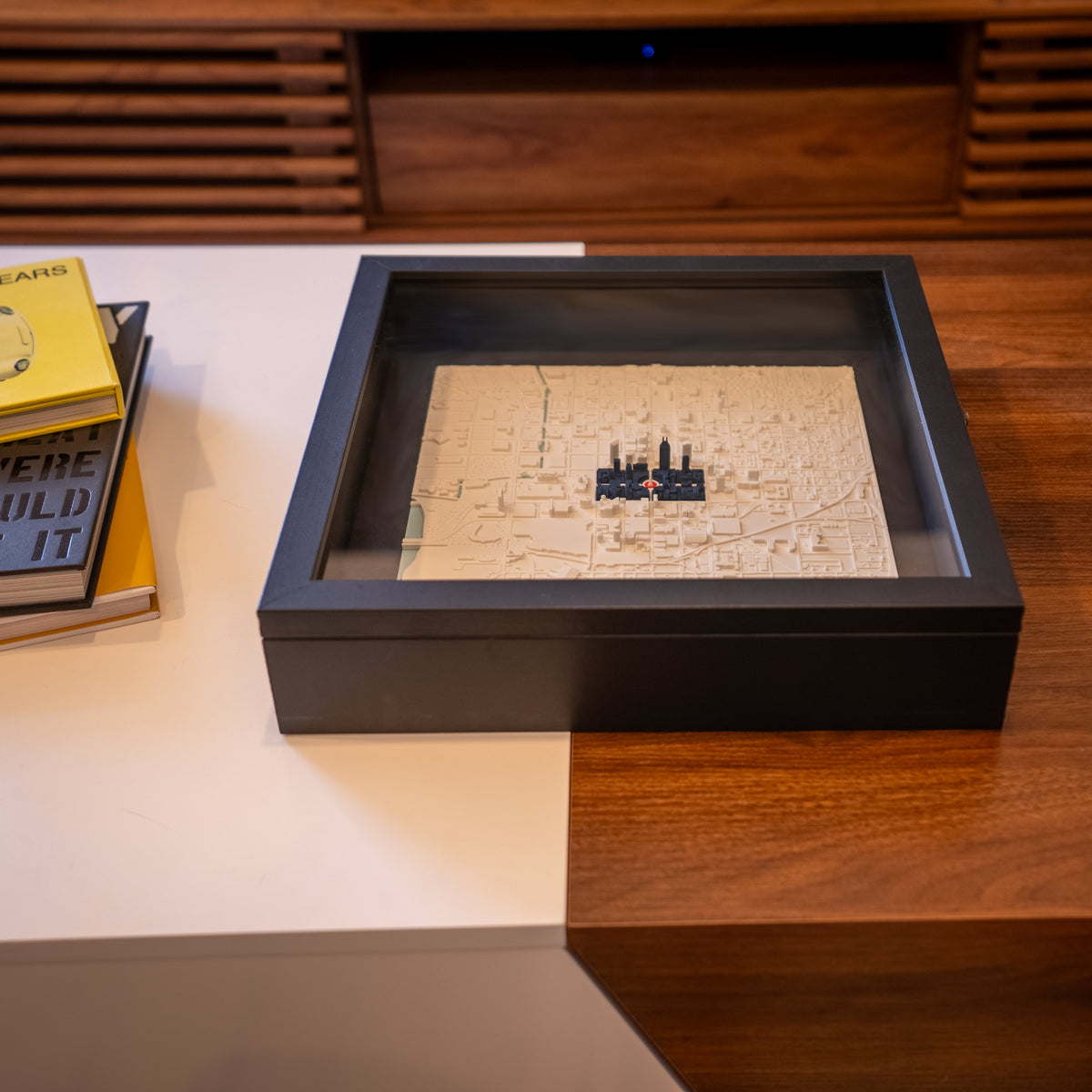 Indianapolis 3D City Map Framed Shadowbox