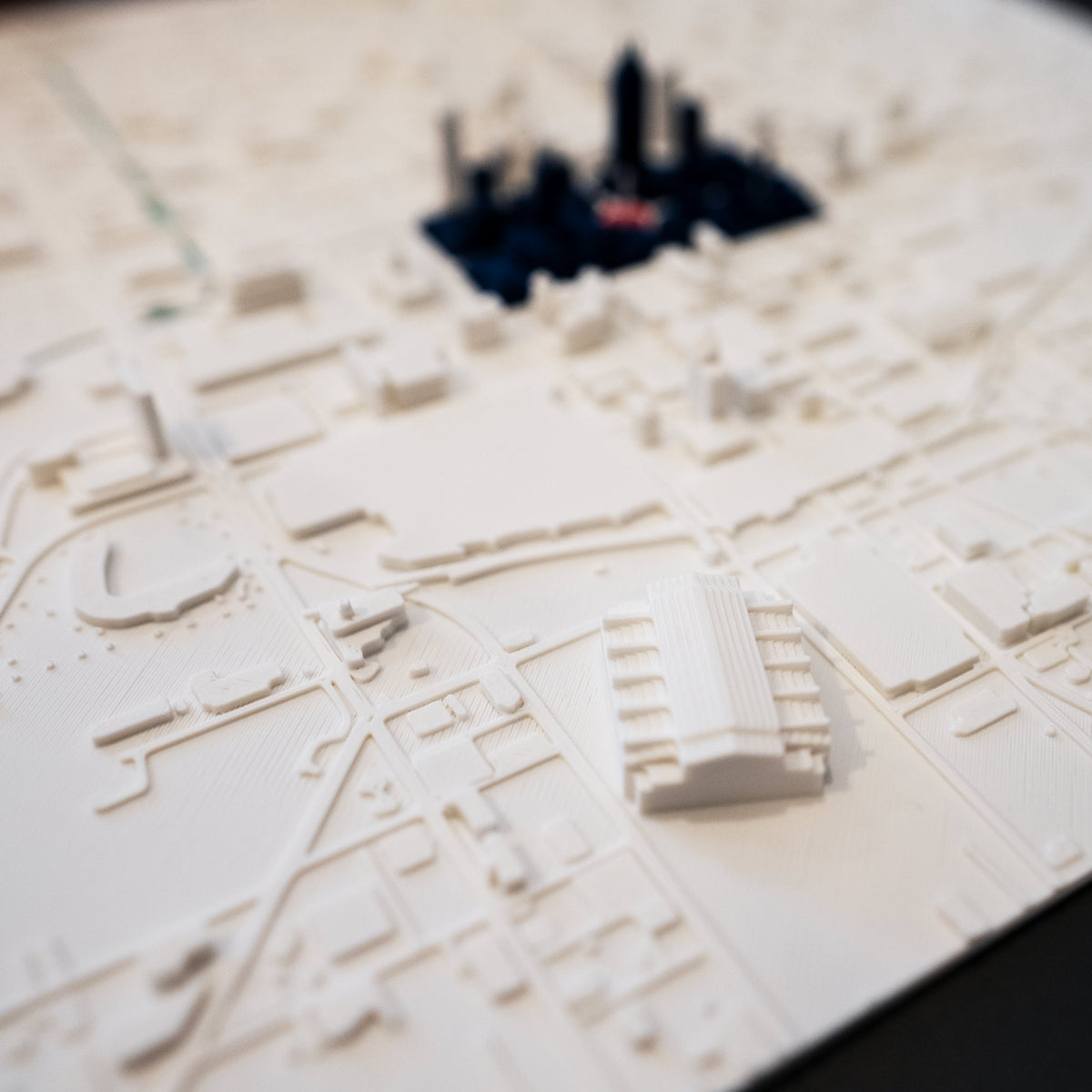 Indianapolis 3D City Map Framed Shadowbox