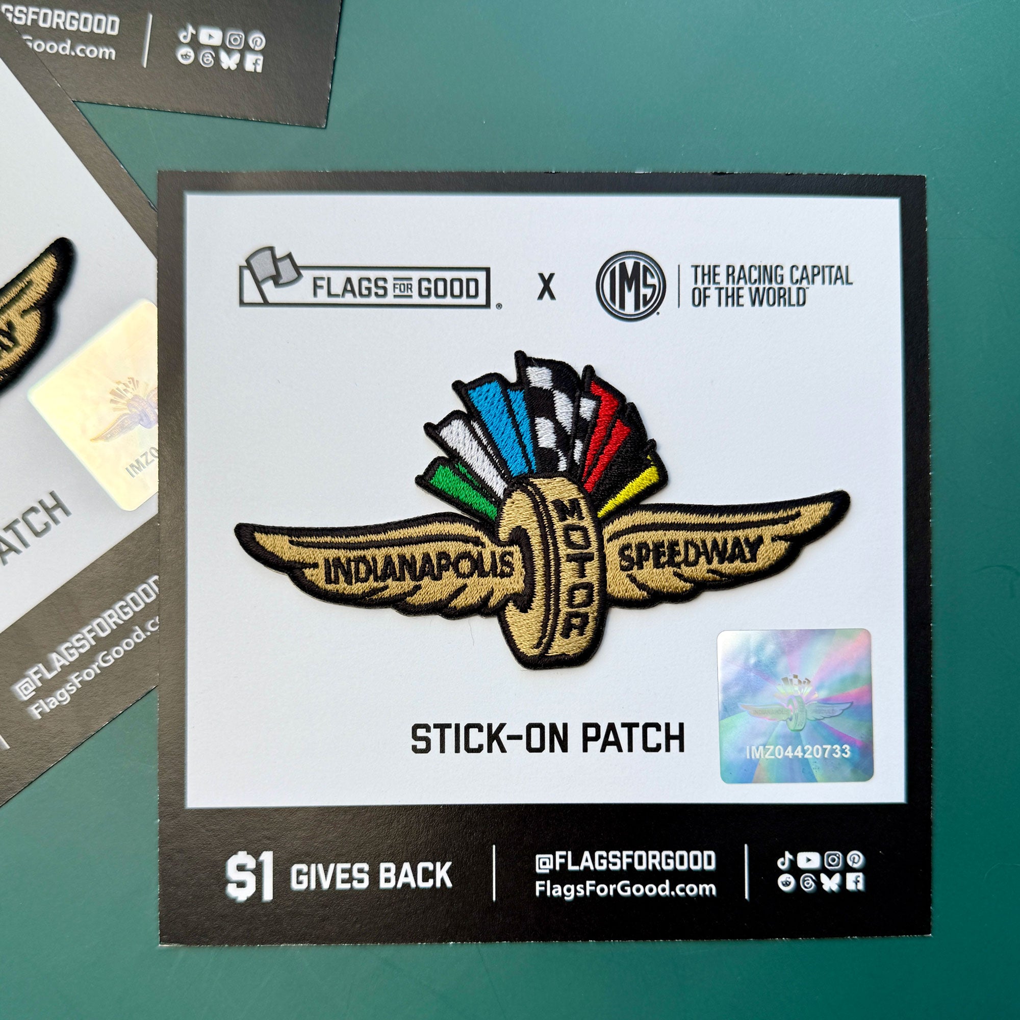 Indianapolis Motor Speedway Logo Stick-On Patch