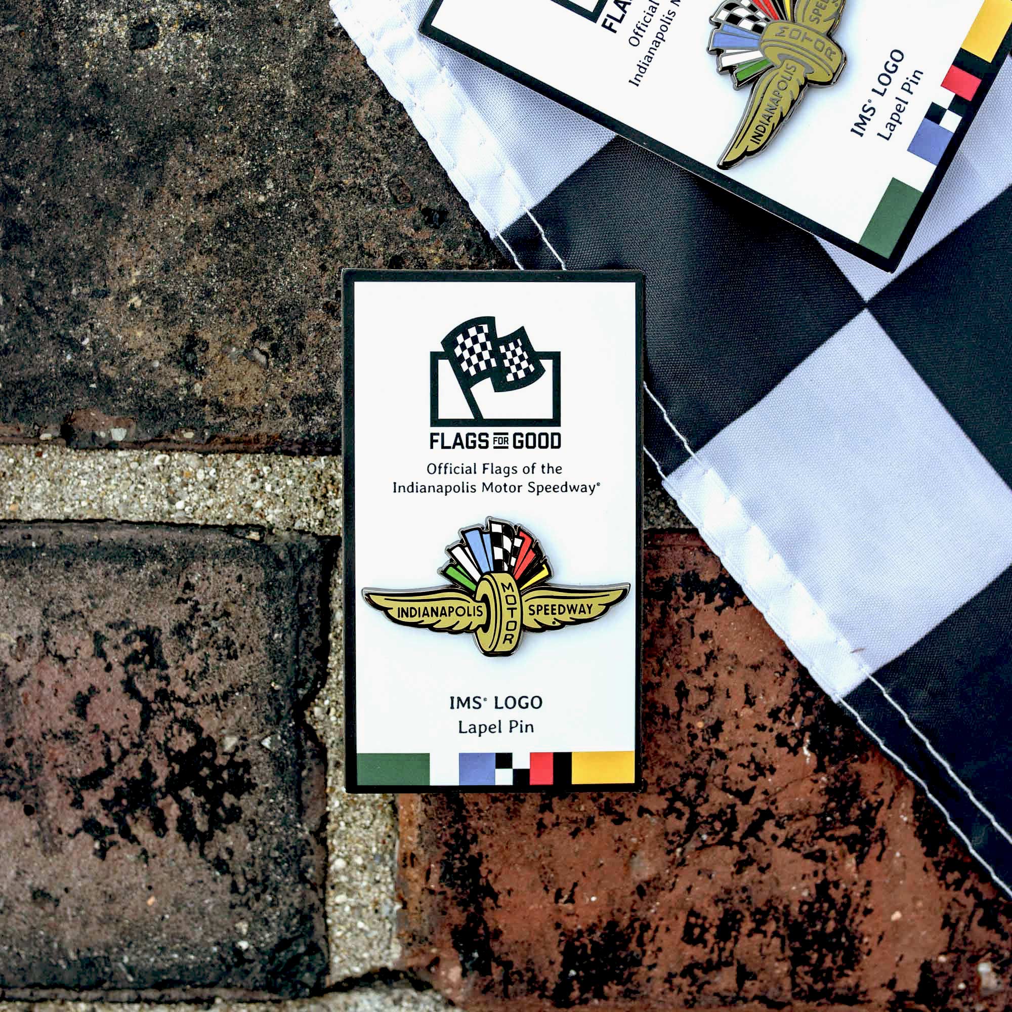 Indianapolis Motor Speedway Wings & Wheel Logo Hard Enamel Pin