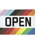 LGBTQ+ Rainbow OPEN Flag - 3ft x 5ft outdoor flag ready for small business