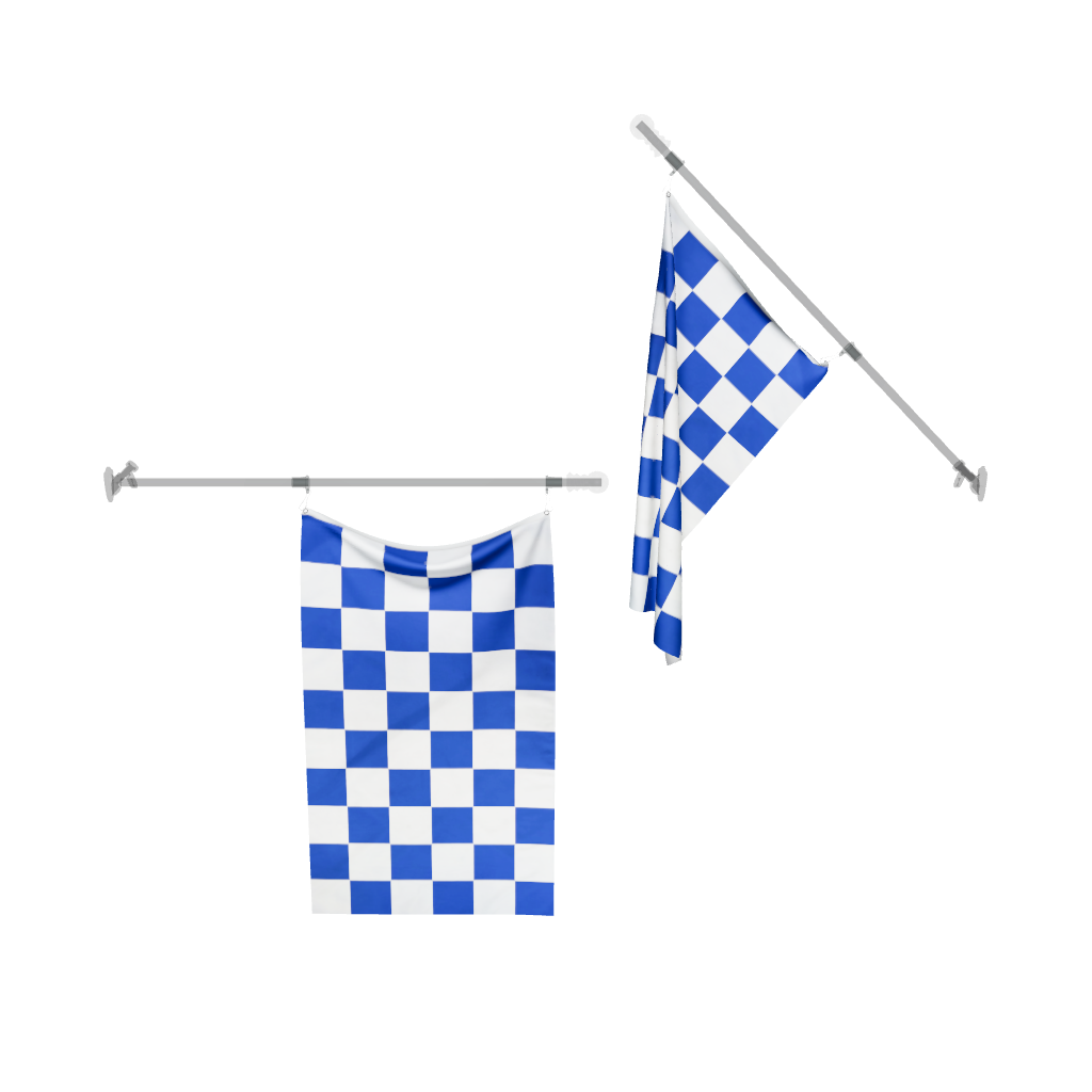 Blue Checkered Flag 3D Model