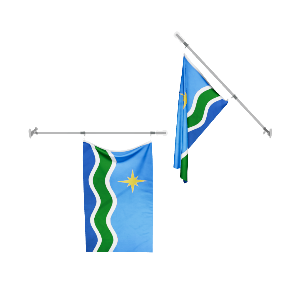 Duluth Minnesota City Flag 3D model