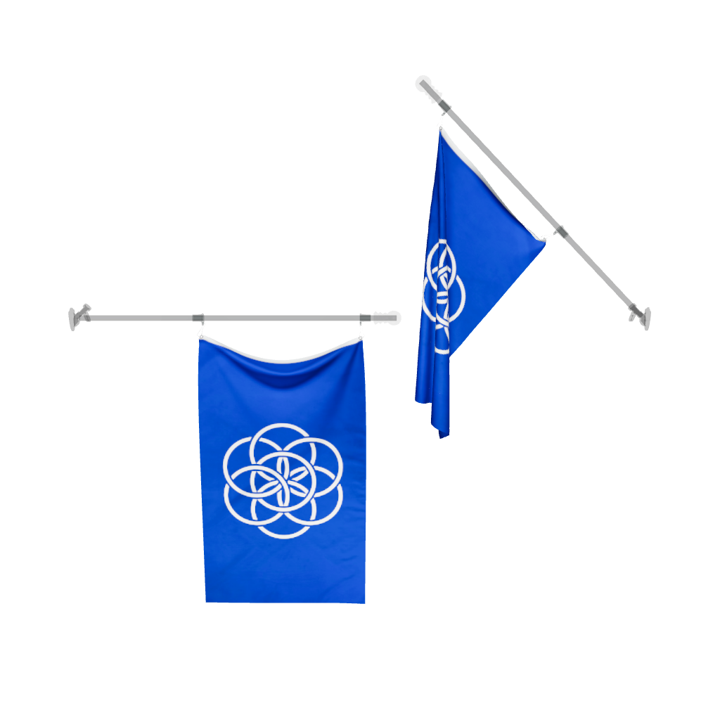 International Flag of Planet Earth 3D Model