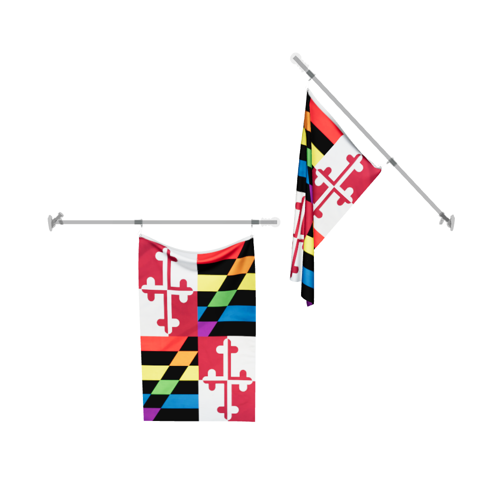 Maryland LGBTQ+ Pride Flag 3D Model