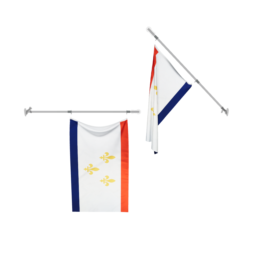 New Orleans Louisiana City Flag 3D model