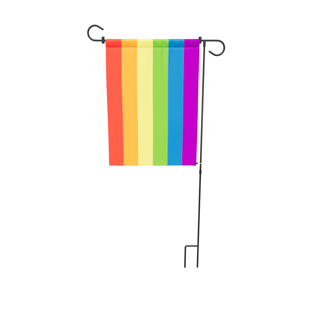 Rainbow Pride Garden Flag 3D model