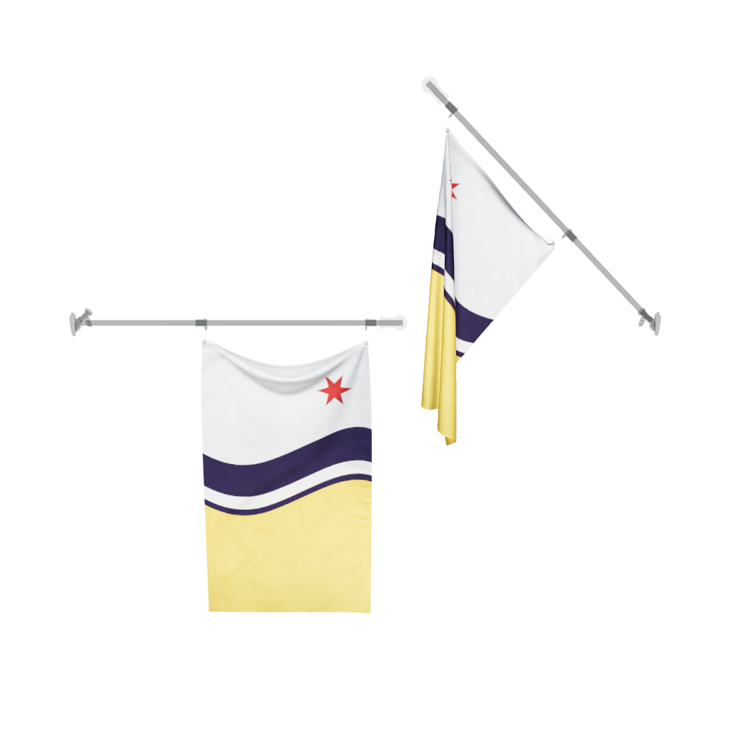 South Bend Indiana Flag 3D model