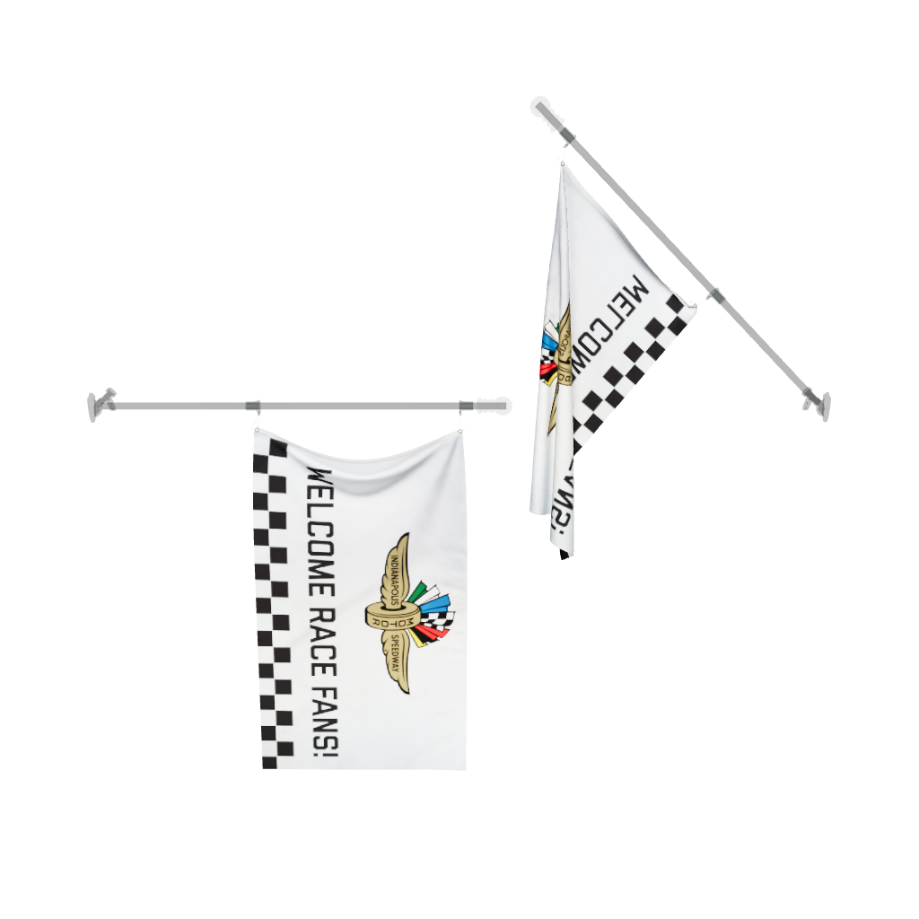 Welcome Race Fans Indianapolis Motor Speedway Flag 3D model