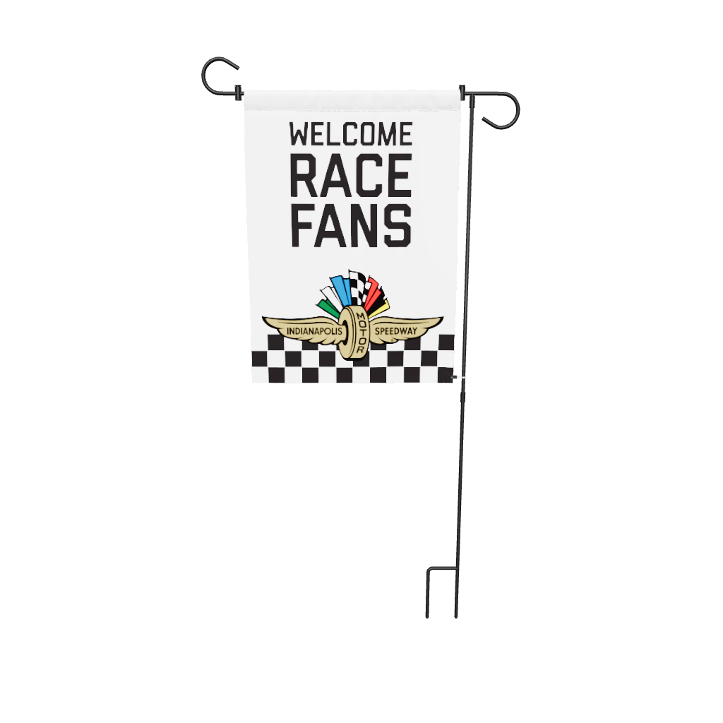 Welcome Race Fans Indianapolis Motor Speedway Checkered Garden Flag 3D Model