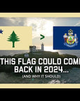 Maine Flag (1901) Sticker