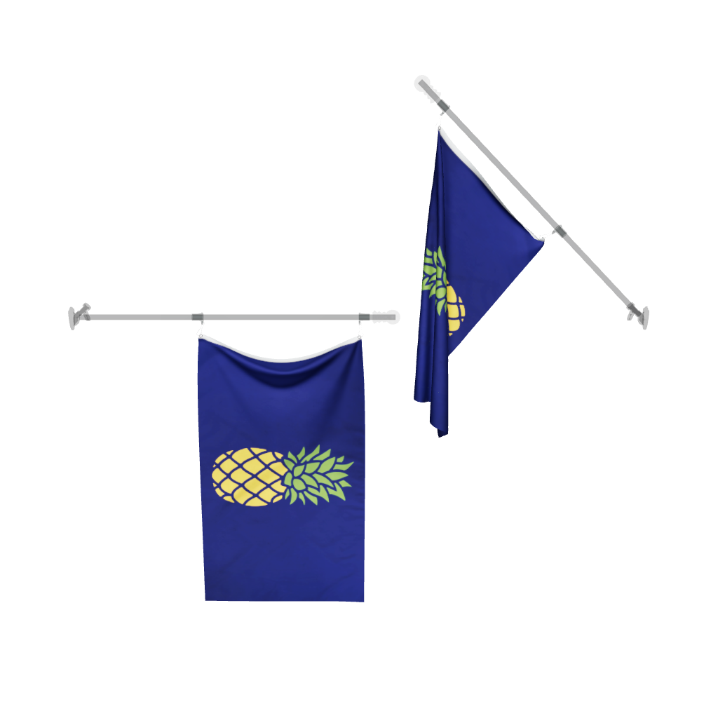 Pineapple Flag 3D Model