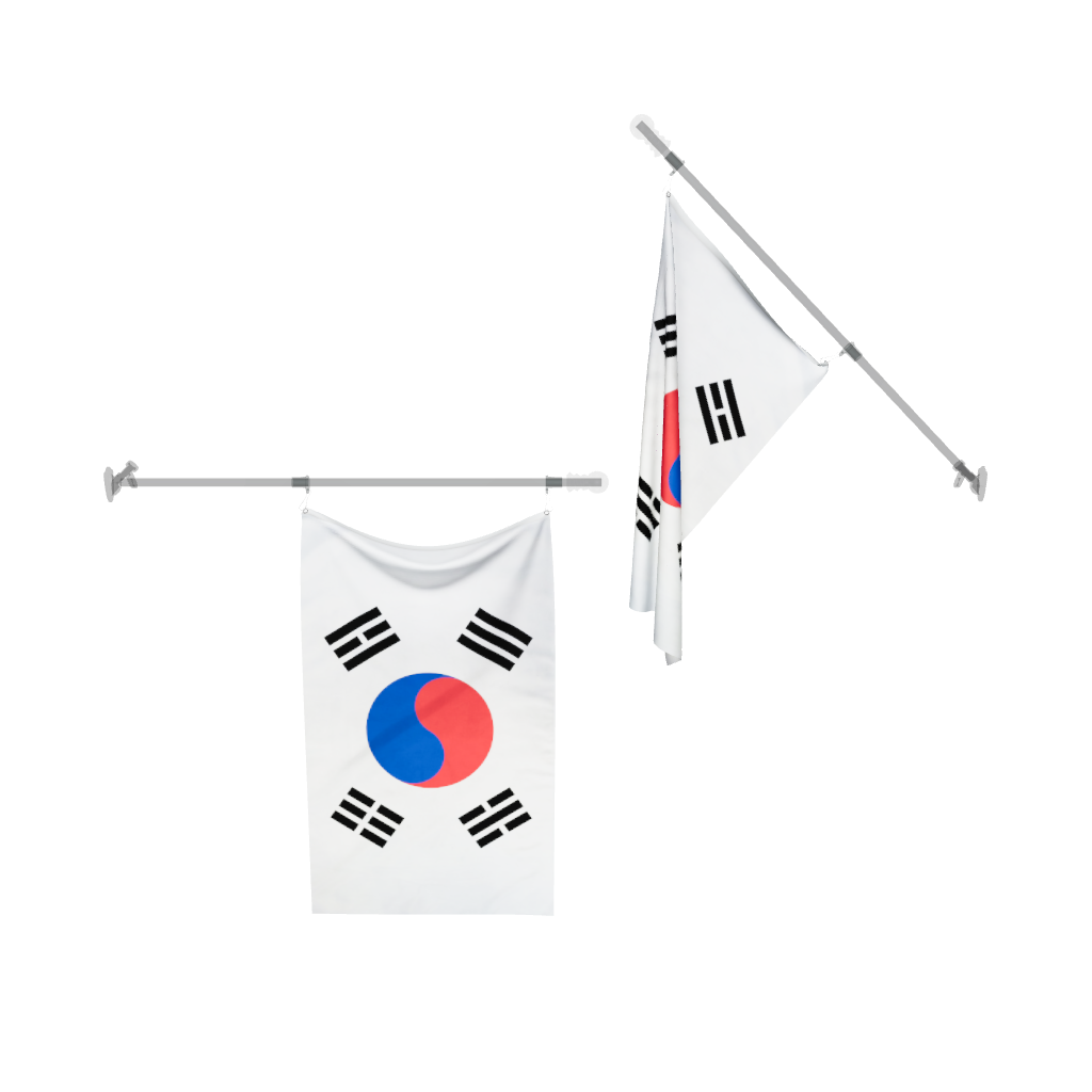 South Korean Flag 3D Model