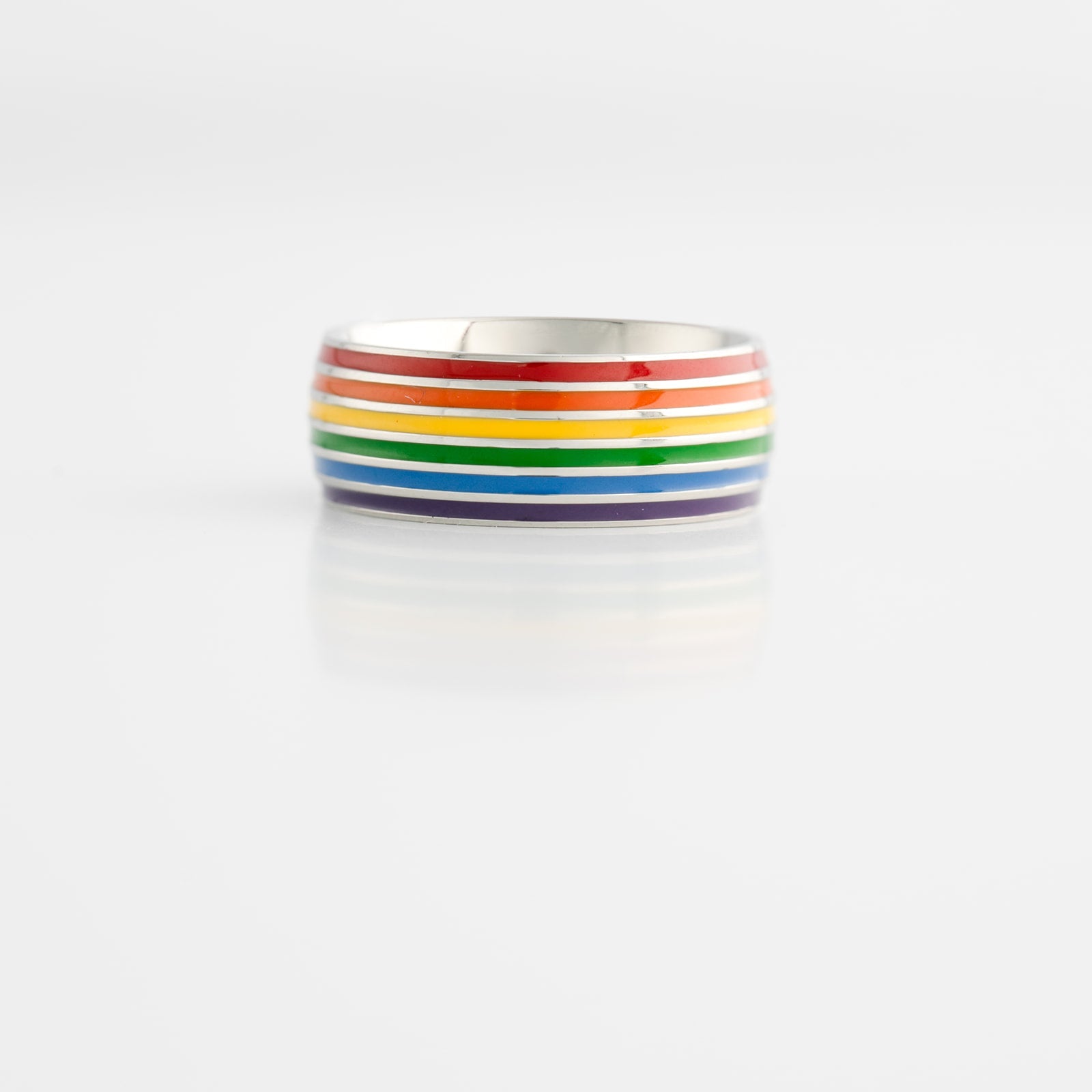 Rainbow Pride Ring | Stainless Steel Rainbow Band Ring