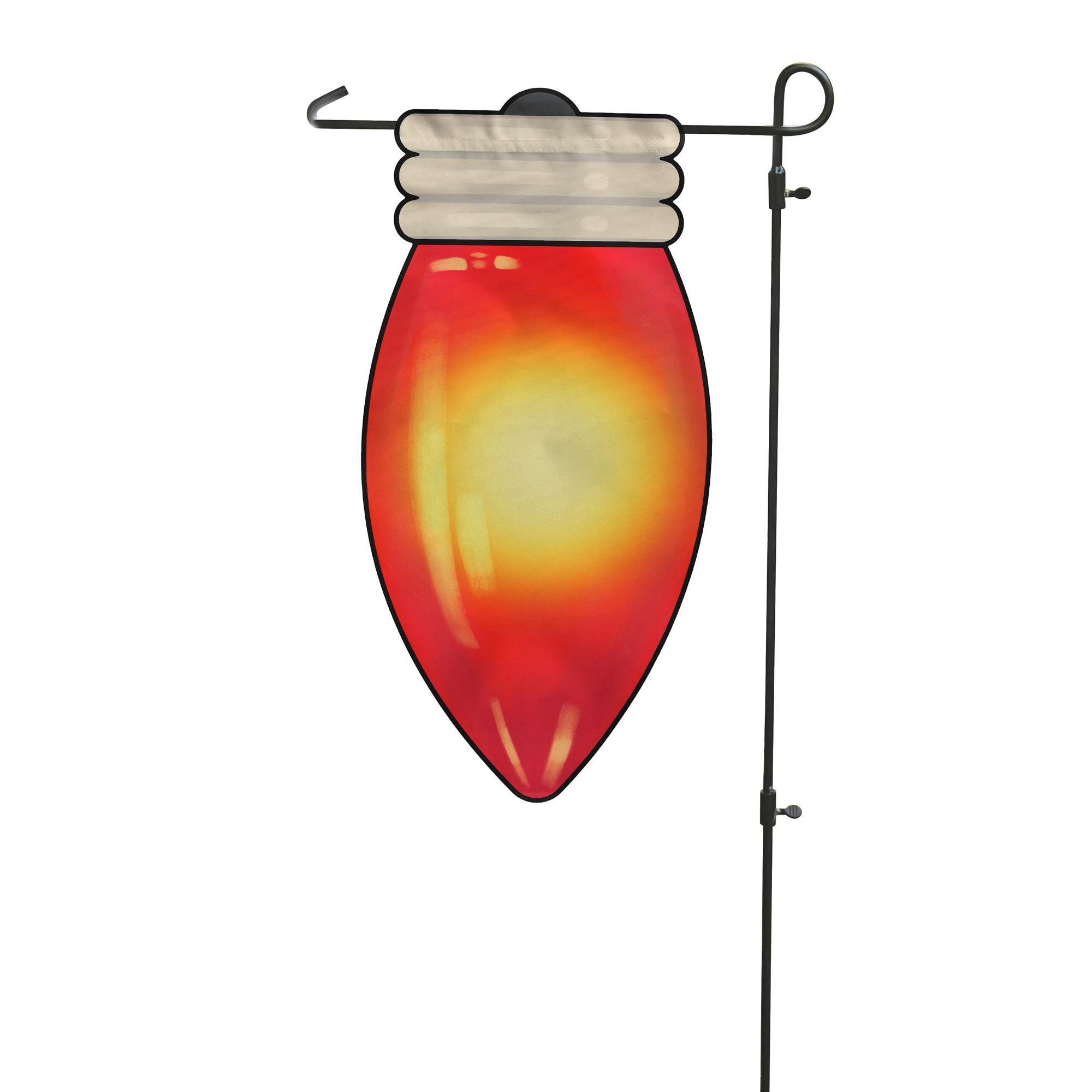 Red Holiday Bulb Garden Flag