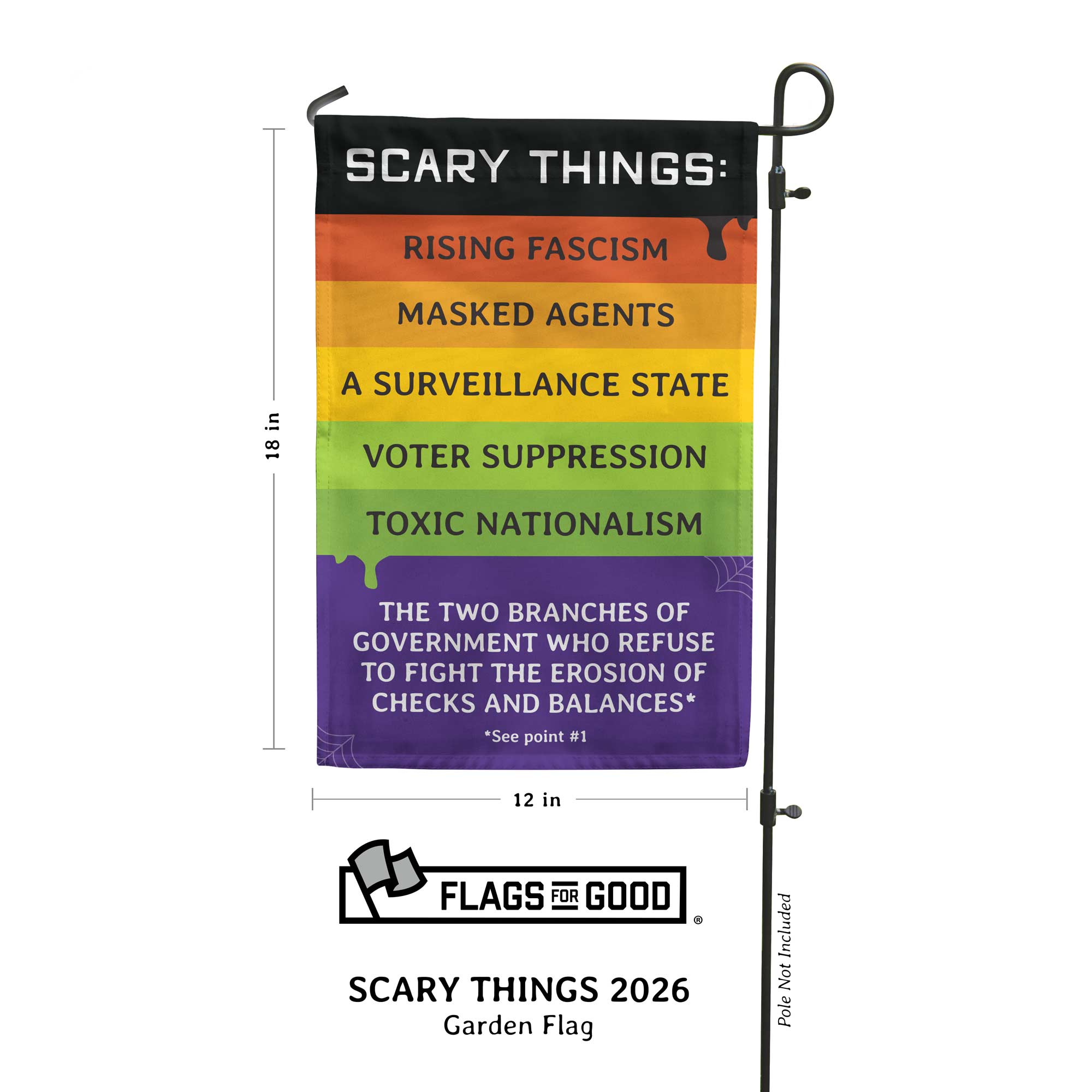 PREORDER 2026 "Scary Things" Garden Flag