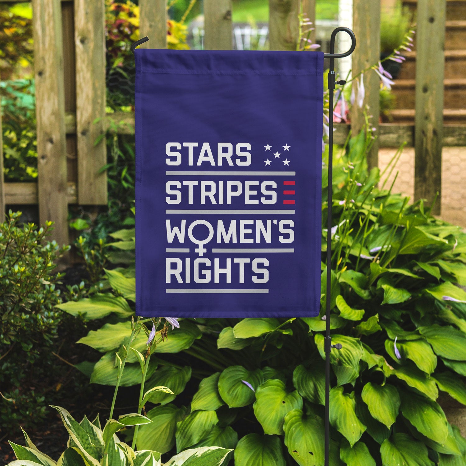 Stars Stripes Women's Rights Garden Flag