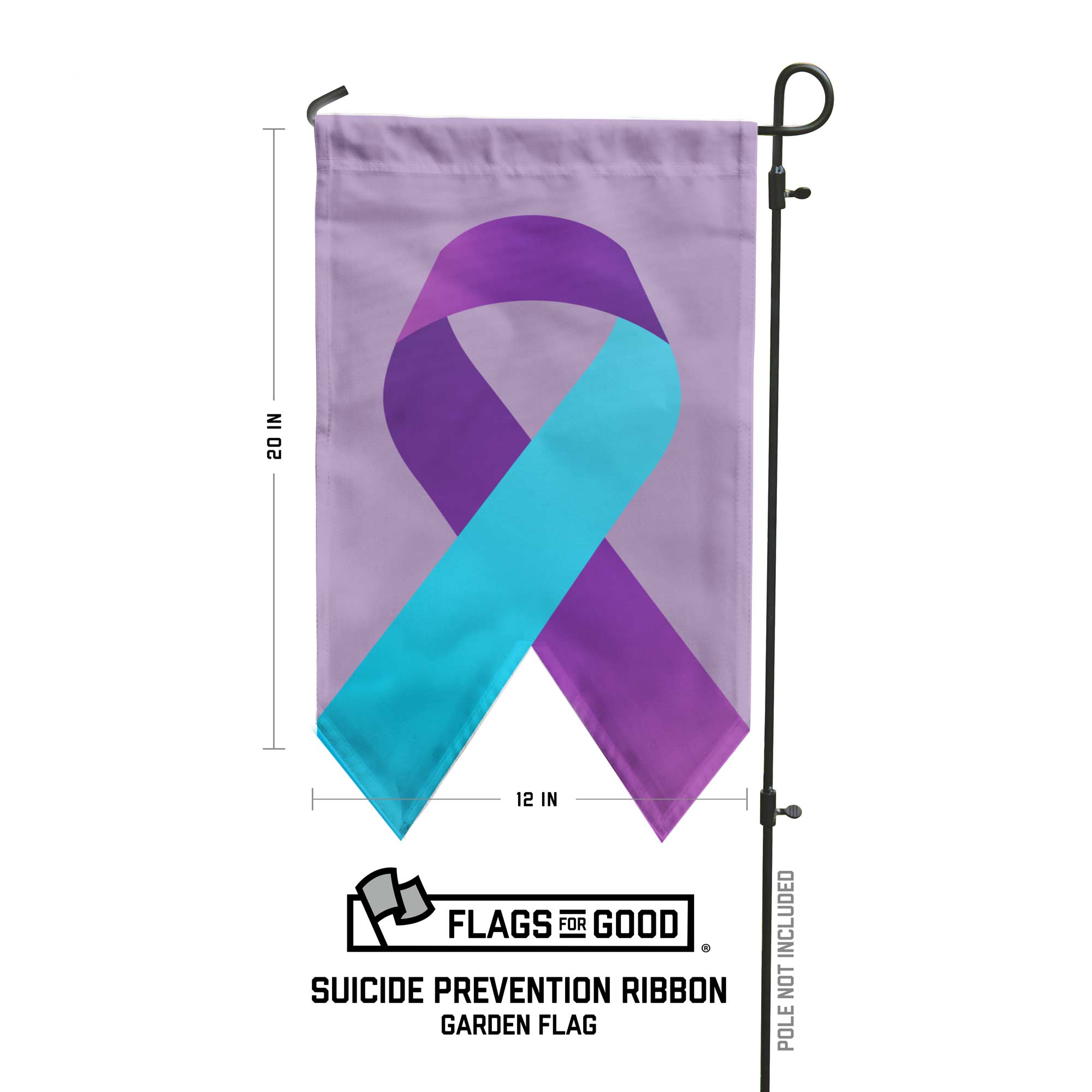 Suicide Awareness & Prevention Ribbon Garden Flag
