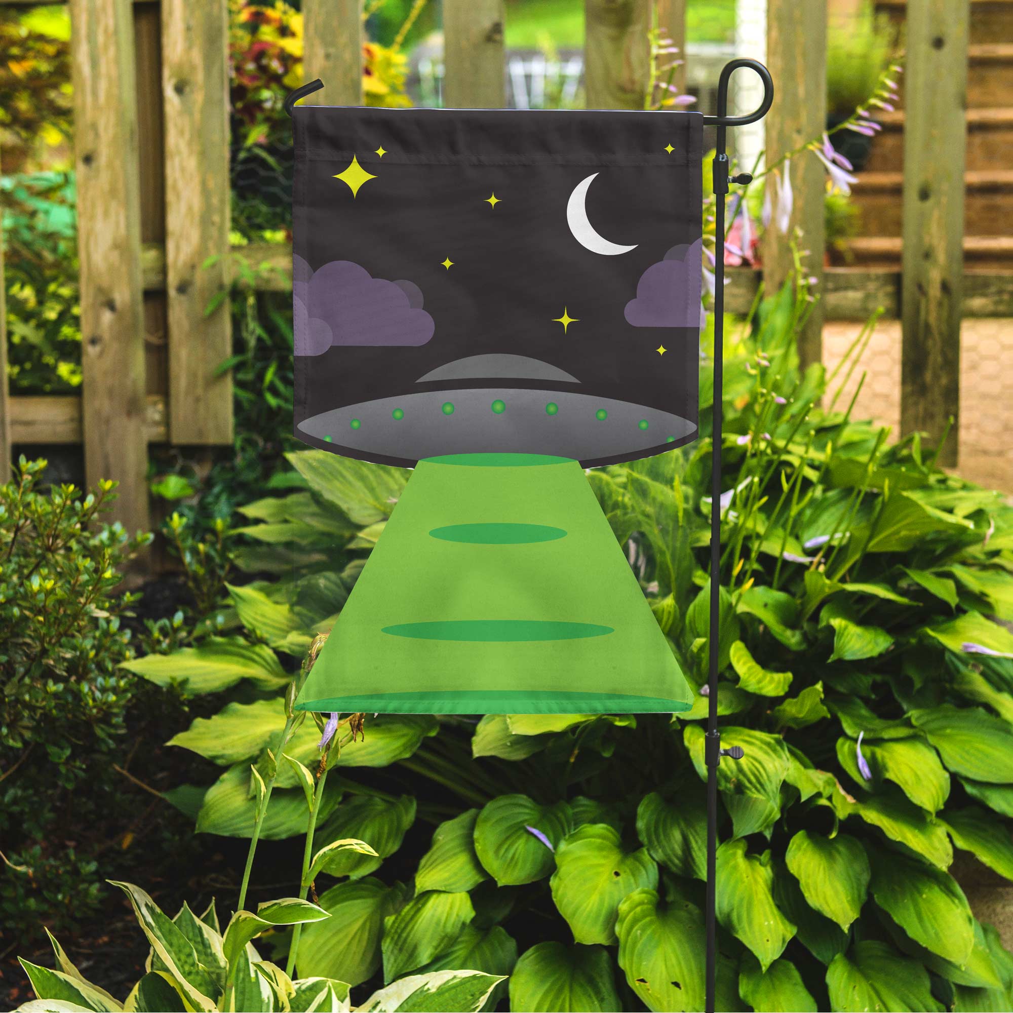 PREORDER UFO Beam Me Up Garden Flag