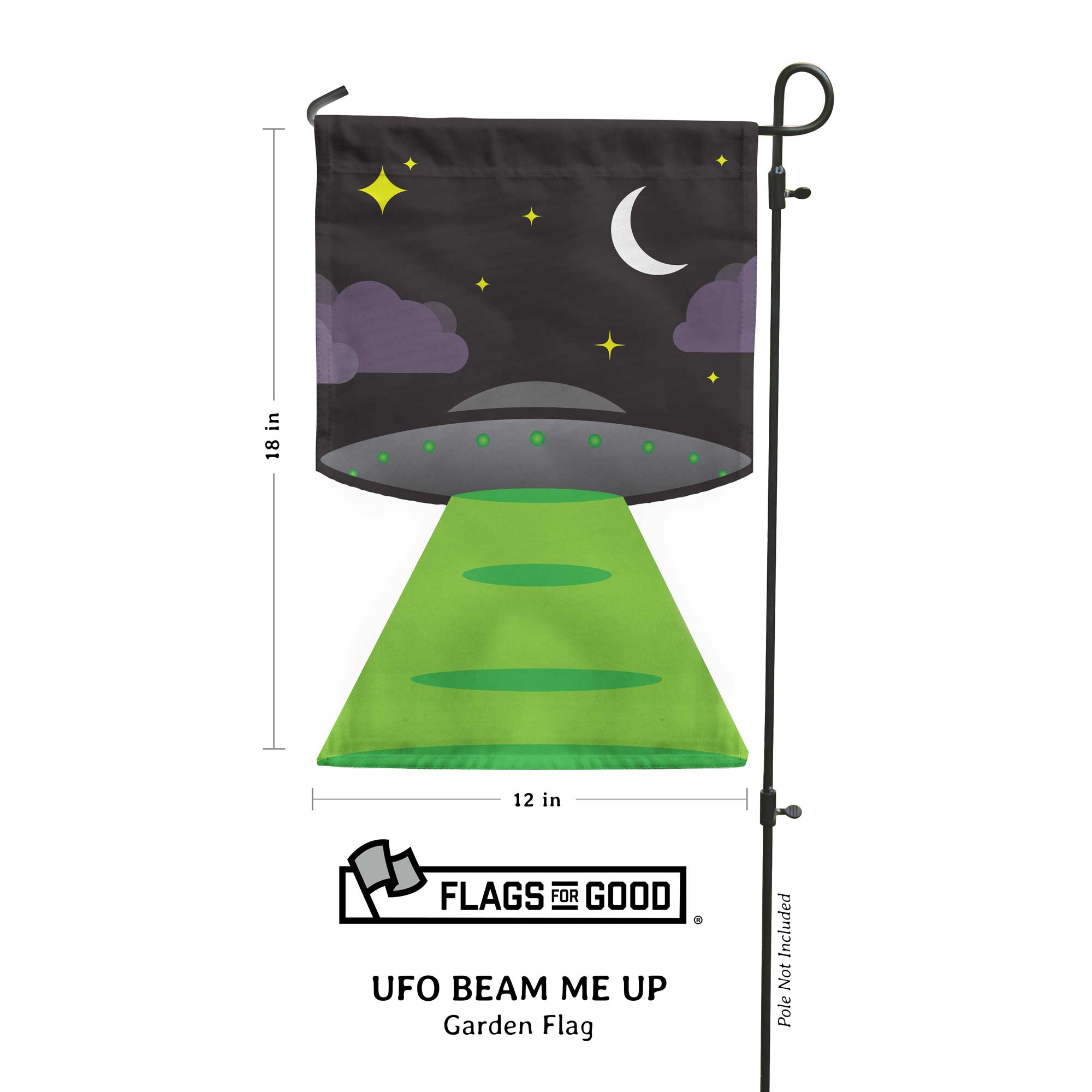 PREORDER UFO Beam Me Up Garden Flag