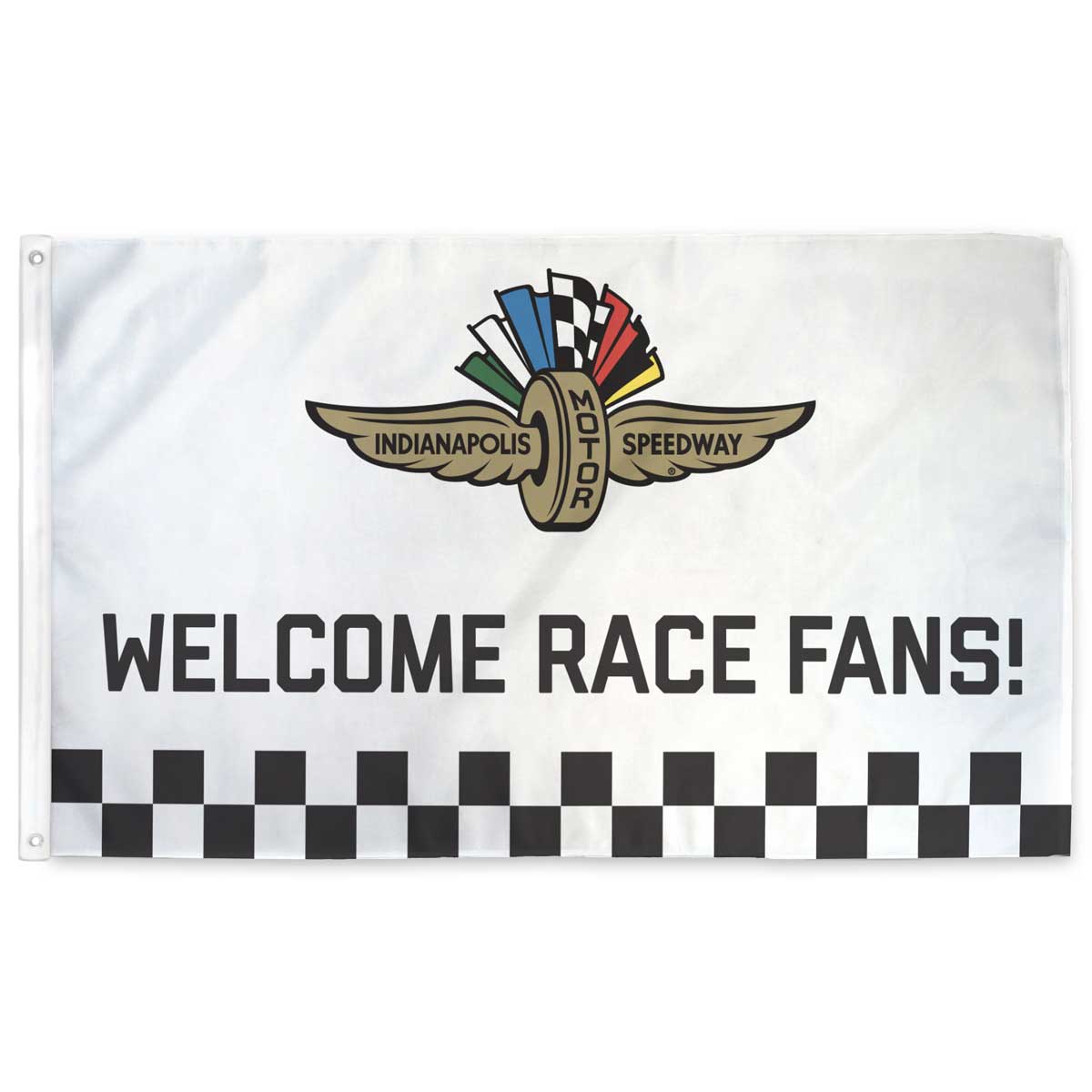 Welcome Race Fans Indianapolis Motor Speedway® Flag | 3ft x 5ft ...