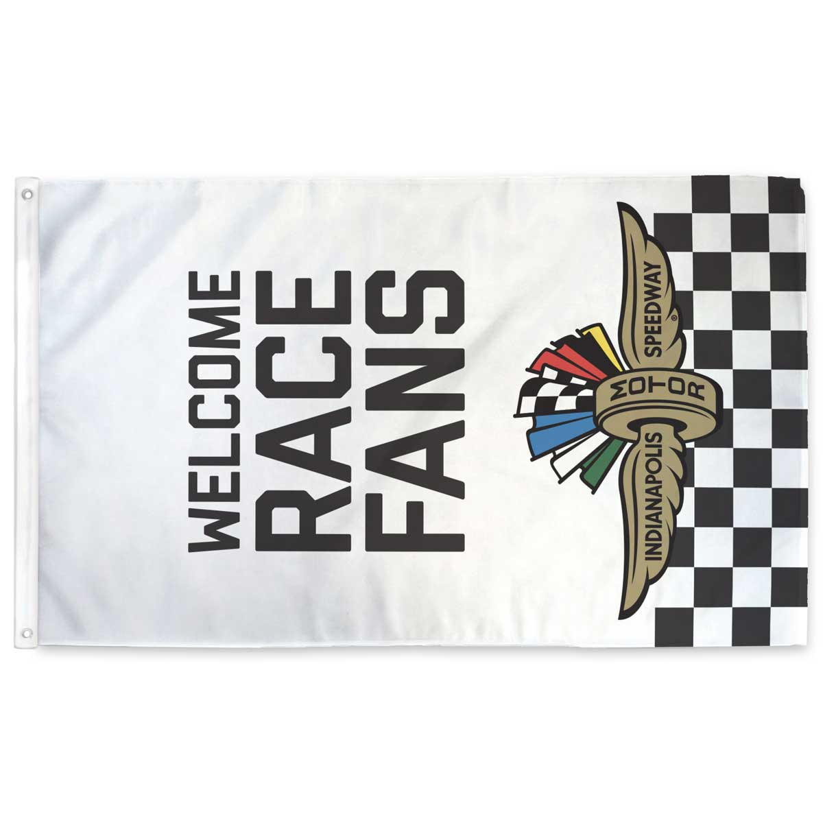 Welcome Race Fans Indianapolis Motor Speedway® Vertical Flag | 3ft x ...