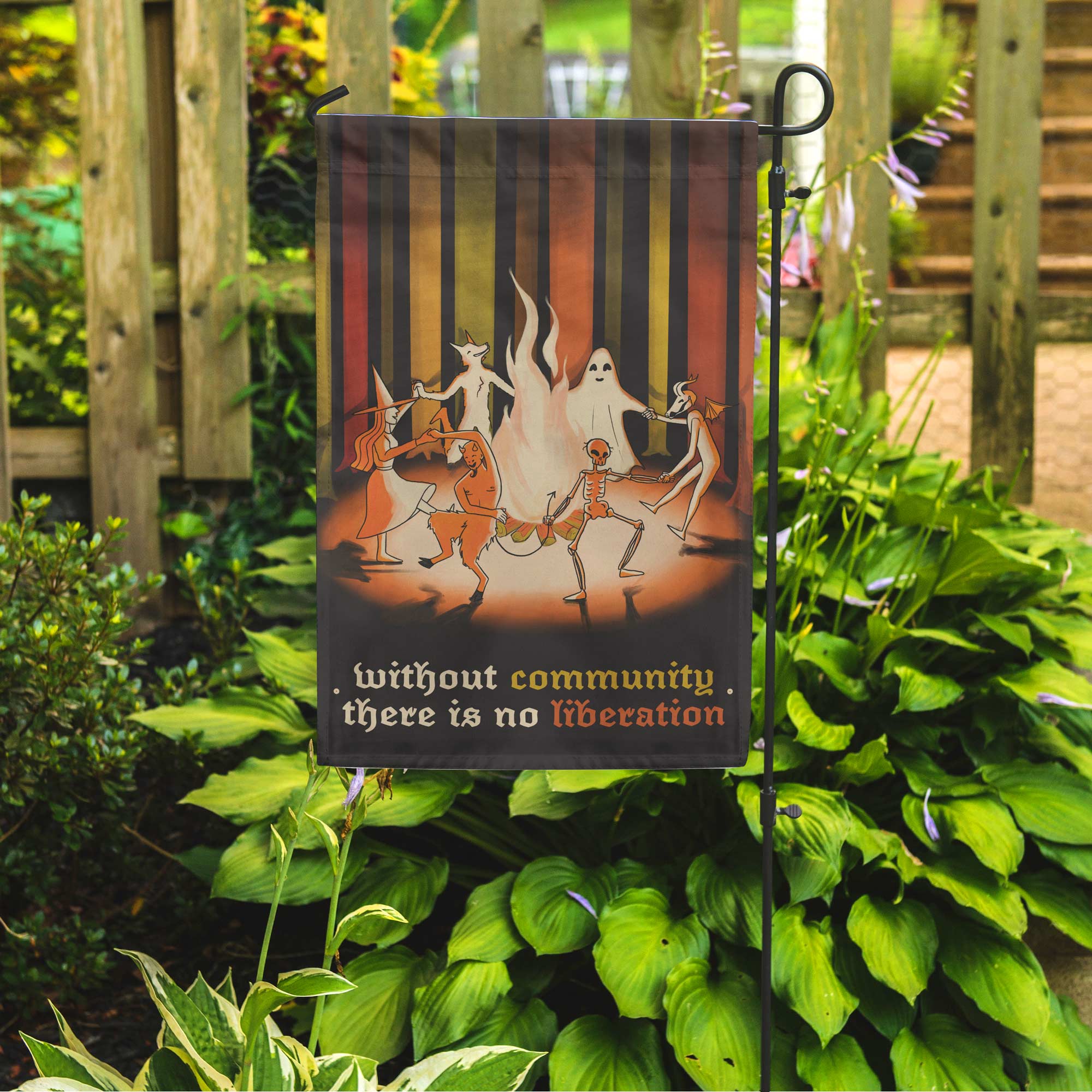 PREORDER "Without Community There Is No Liberation" Garden Flag