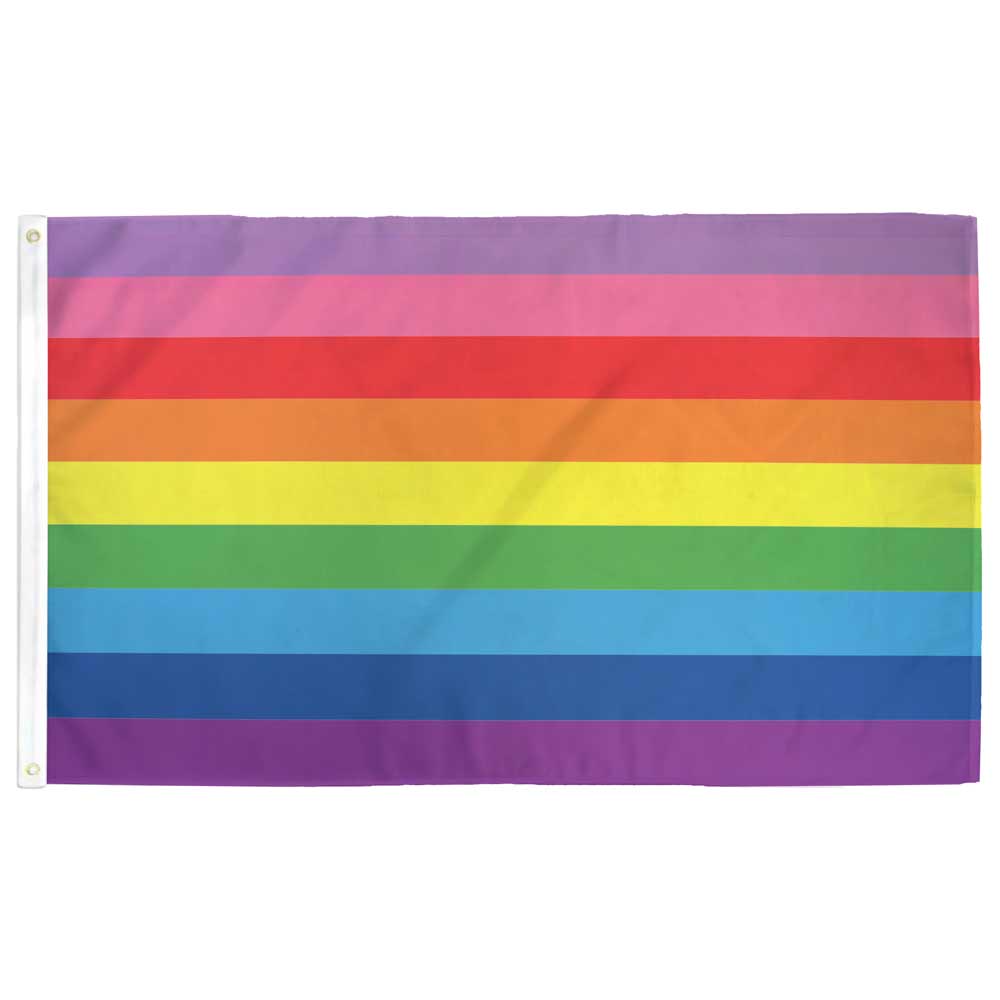 9-Stripe LGBTQ+ Gilbert Baker Pride Flag