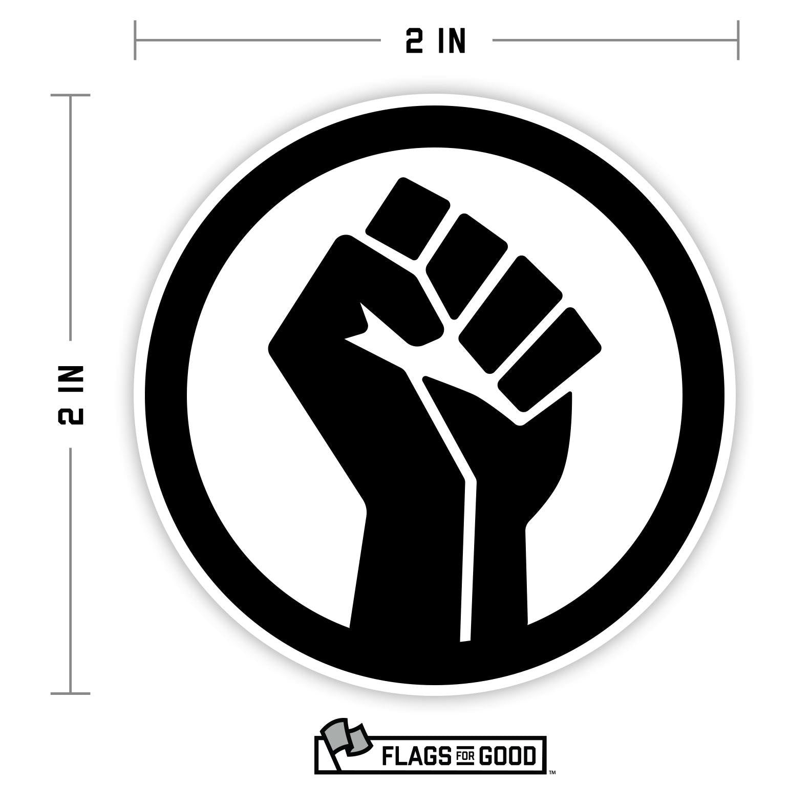 3-pack fist only BLM stickers