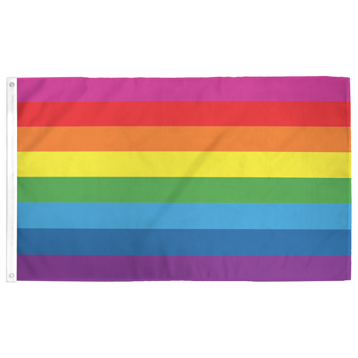 Original 8-stripe Gilbert Baker LGBTQ+ Pride Flag