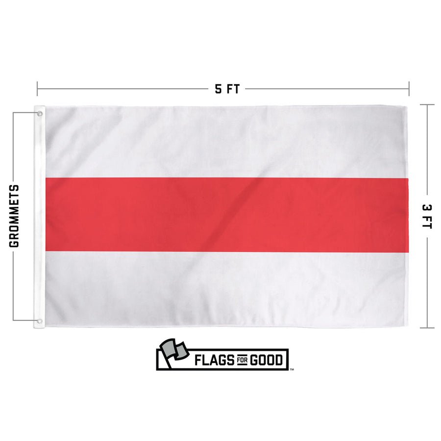 Belarus Flag measuring 3 by 5 feet with 2 grommets on the left side