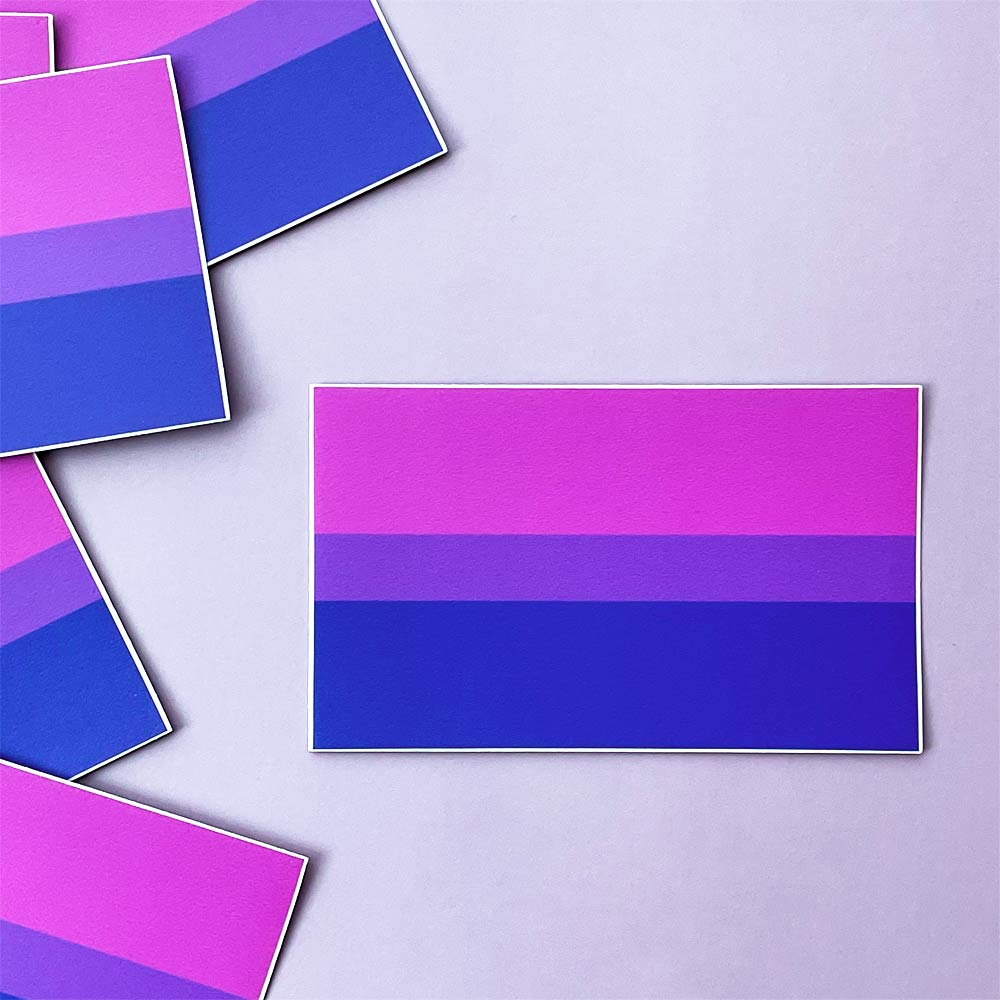 Bisexual pride flag vinyl sticker