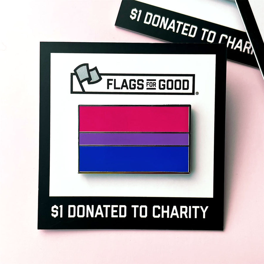 bisexual bi pride flag hard enamel pin