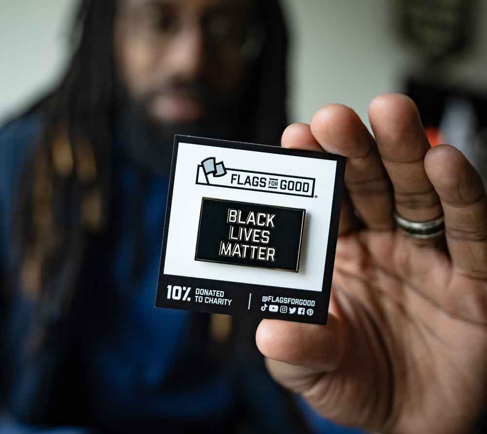 blm black lives matter hard enamel pin