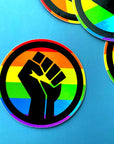 Holographic - Black Lives Matter Pride Fist Sticker