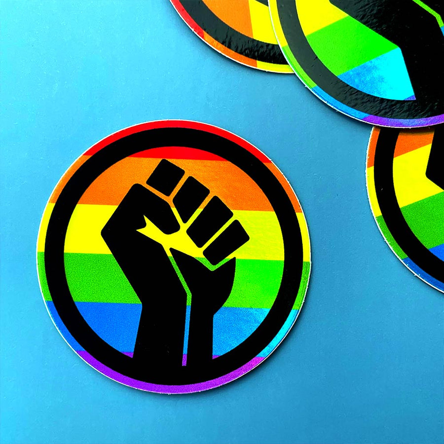 Holographic - Black Lives Matter Pride Fist Sticker