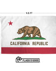 california state flag measuring 3 by 4.5 feet with two grommets on the left side