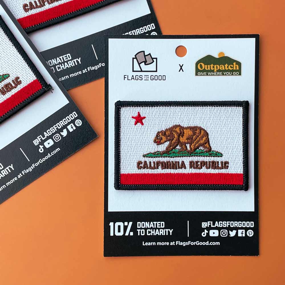 California State Flag Stick On Patch by Flags For Good and Outpatch