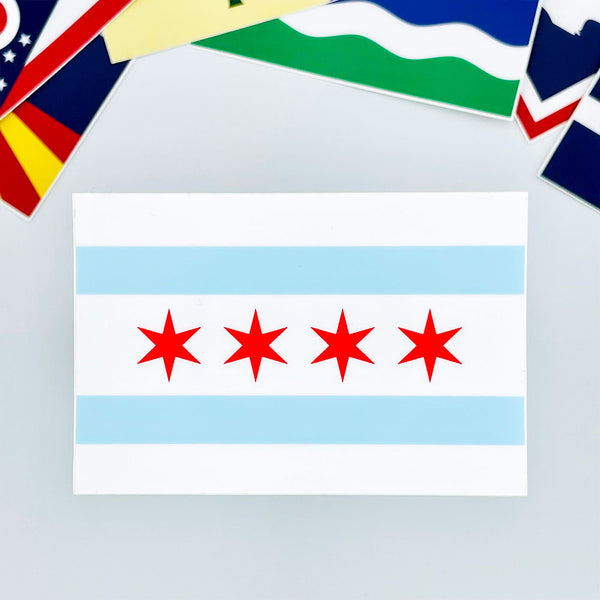 Chicago Flag Script Sticker – Wrigleyville Sports