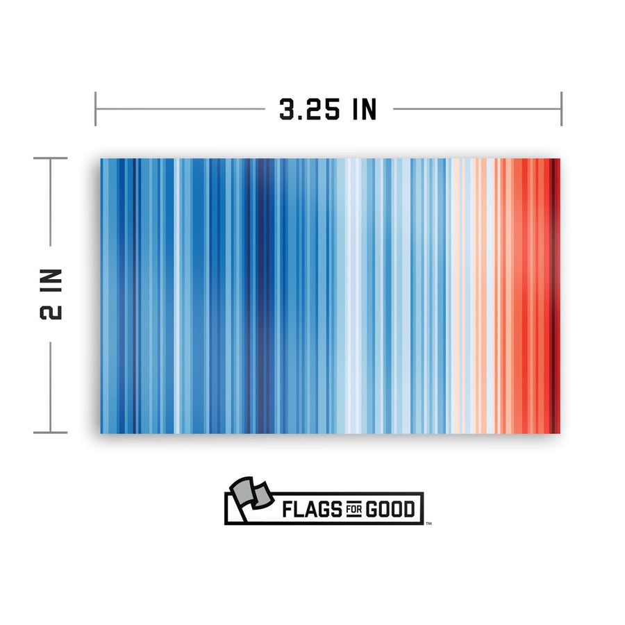 Climate Warming Stripes Sticker